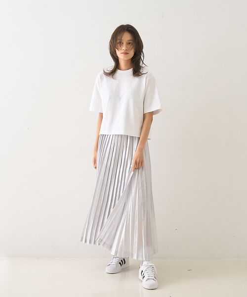 DESIGNWORKS / デザインワークス ロング・マキシ丈スカート | メタリックプリーツラップスカート | 詳細6