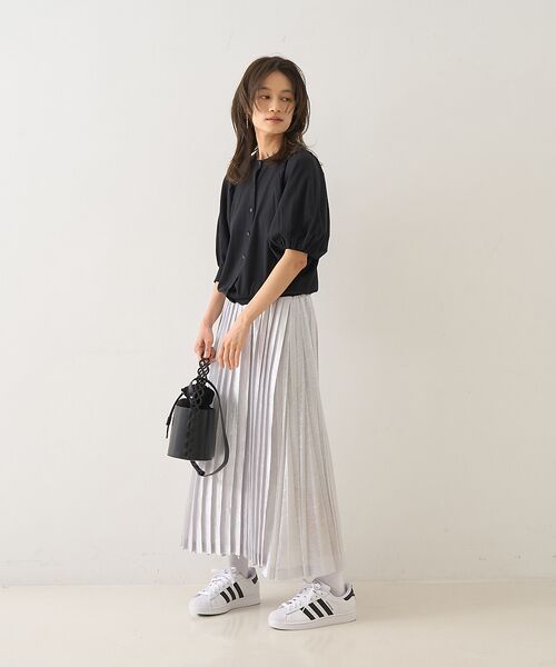 DESIGNWORKS / デザインワークス ロング・マキシ丈スカート | メタリックプリーツラップスカート | 詳細8