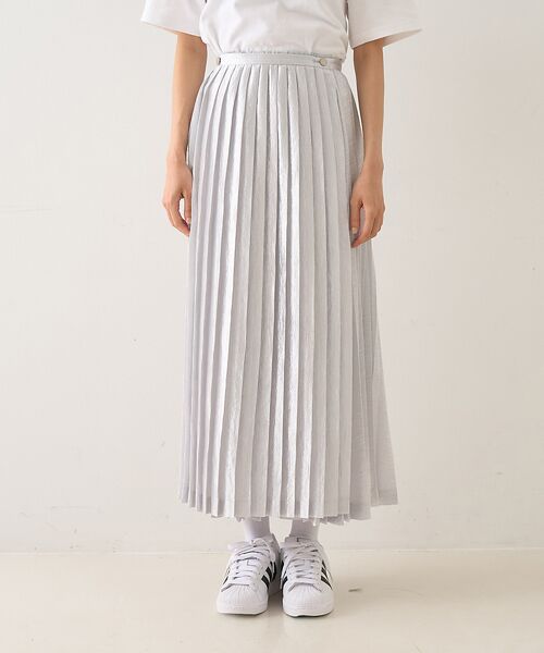 DESIGNWORKS / デザインワークス ロング・マキシ丈スカート | メタリックプリーツラップスカート | 詳細9