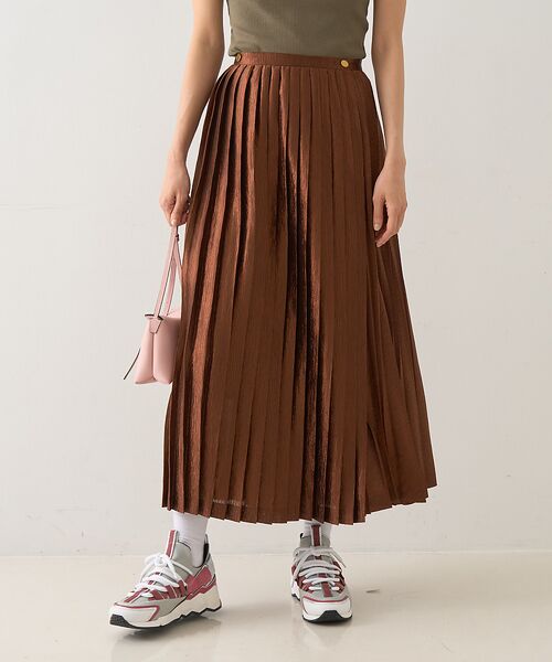 DESIGNWORKS / デザインワークス ロング・マキシ丈スカート | メタリックプリーツラップスカート | 詳細14