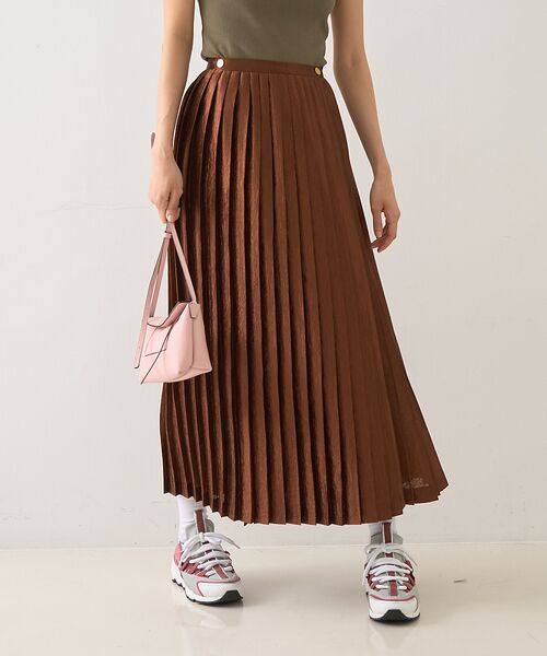 DESIGNWORKS / デザインワークス ロング・マキシ丈スカート | メタリックプリーツラップスカート | 詳細15