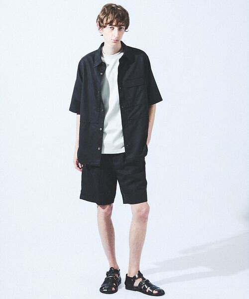 DESIGNWORKS / デザインワークス シャツ・ブラウス | 【セットアップ対応】フィブリル パッチワーク 半袖シャツ | 詳細1