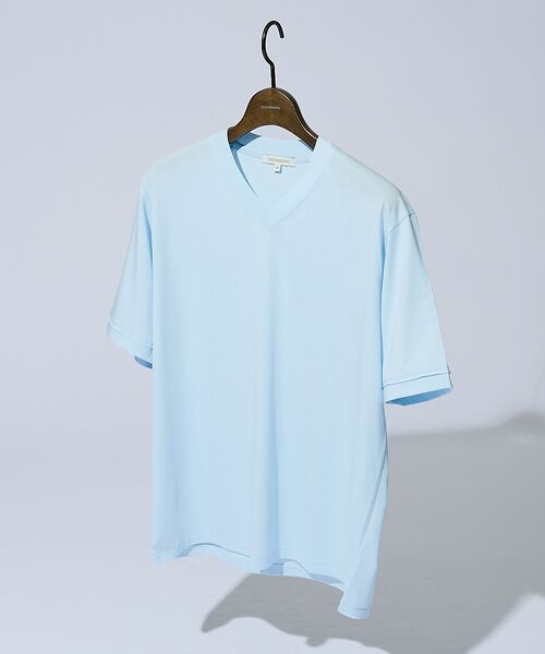 青いストライプVネックTシャツ VネックTシャツ | メンズ | 最新コレクション | ZARA 日本