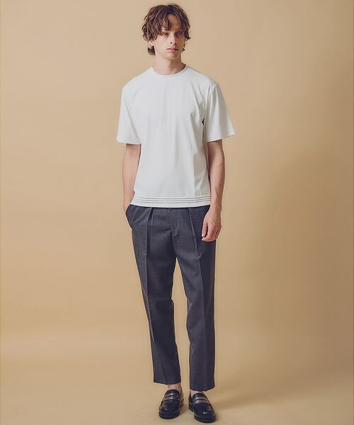 DESIGNWORKS / デザインワークス Tシャツ | 【接触冷感】ツイルジャージー ピンタック Tシャツ | 詳細1