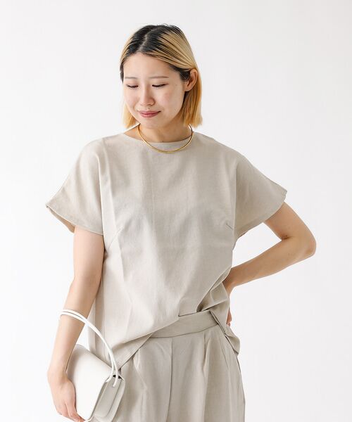 DESIGNWORKS / デザインワークス シャツ・ブラウス | 【セットアップ対応】リネン調バックタックブラウス | 詳細1