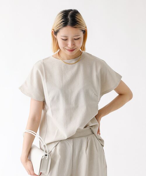 DESIGNWORKS / デザインワークス シャツ・ブラウス | 【セットアップ対応】リネン調バックタックブラウス | 詳細3