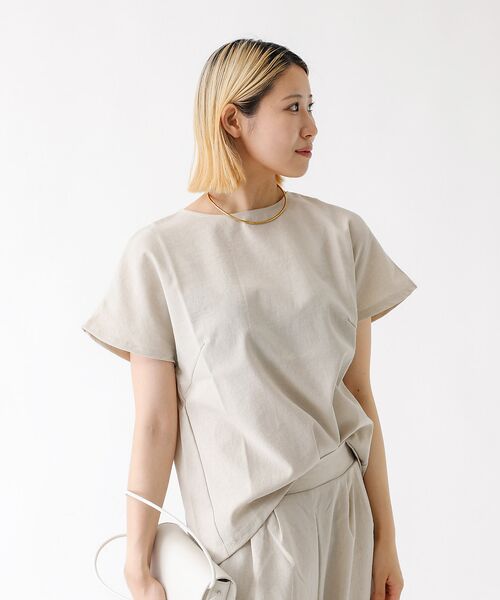 DESIGNWORKS / デザインワークス シャツ・ブラウス | 【セットアップ対応】リネン調バックタックブラウス | 詳細4