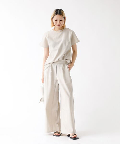 DESIGNWORKS / デザインワークス シャツ・ブラウス | 【セットアップ対応】リネン調バックタックブラウス | 詳細5