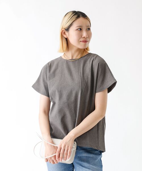 DESIGNWORKS / デザインワークス シャツ・ブラウス | 【セットアップ対応】リネン調バックタックブラウス | 詳細8