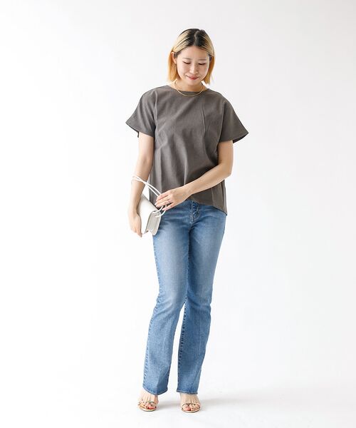 DESIGNWORKS / デザインワークス シャツ・ブラウス | 【セットアップ対応】リネン調バックタックブラウス | 詳細12