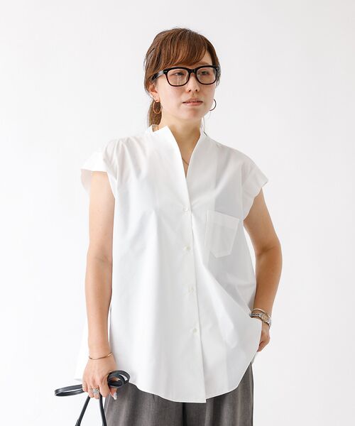 DESIGNWORKS / デザインワークス シャツ・ブラウス | コットンノースリーブシャツ | 詳細1