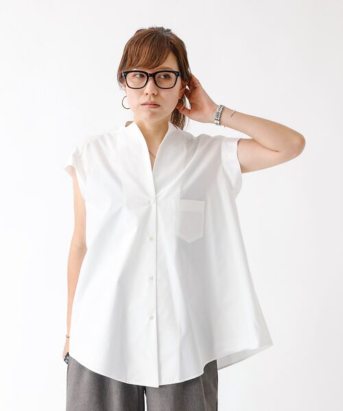 DESIGNWORKS / デザインワークス シャツ・ブラウス | コットンノースリーブシャツ | 詳細3