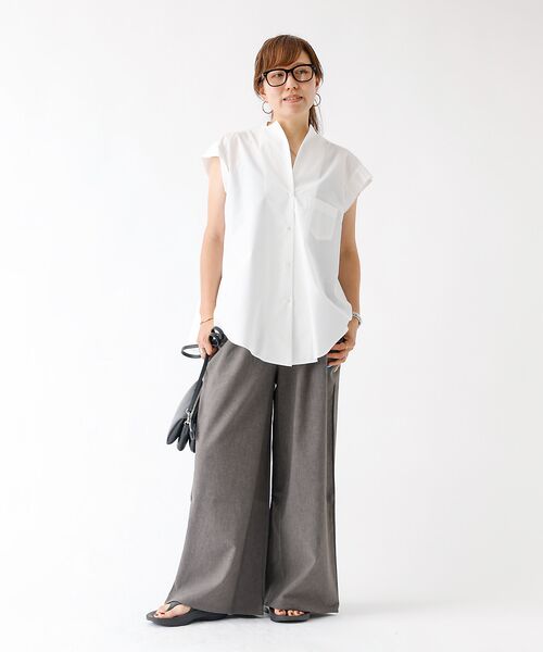 DESIGNWORKS / デザインワークス シャツ・ブラウス | コットンノースリーブシャツ | 詳細5