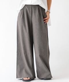 DESIGNWORKS / デザインワークス パンツ | 【セットアップ対応】リネン調リラックスタックワイドパンツ