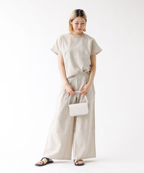 DESIGNWORKS / デザインワークス パンツ | 【セットアップ対応】リネン調リラックスタックワイドパンツ | 詳細4