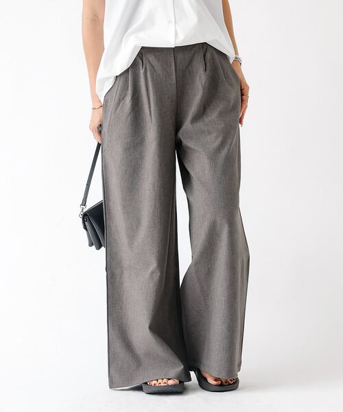 DESIGNWORKS / デザインワークス パンツ | 【セットアップ対応】リネン調リラックスタックワイドパンツ | 詳細8