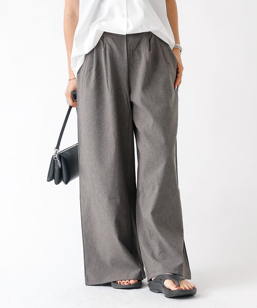 DESIGNWORKS / デザインワークス パンツ | 【セットアップ対応】リネン調リラックスタックワイドパンツ | 詳細9