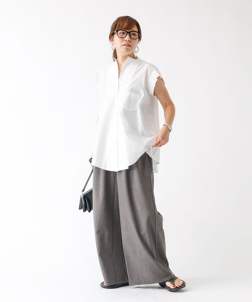 DESIGNWORKS / デザインワークス パンツ | 【セットアップ対応】リネン調リラックスタックワイドパンツ | 詳細12