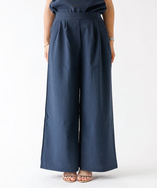 DESIGNWORKS / デザインワークス パンツ | 【セットアップ対応】リネン調リラックスタックワイドパンツ | 詳細20