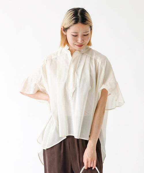 DESIGNWORKS / デザインワークス シャツ・ブラウス | オーガンジーシアーラウンドヘムシャツ | 詳細2