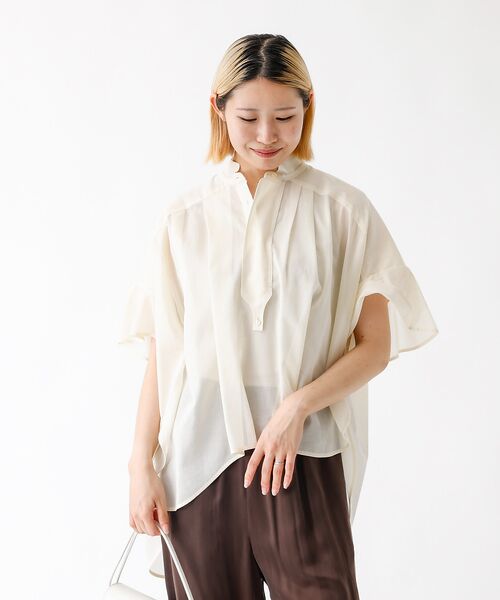 DESIGNWORKS / デザインワークス シャツ・ブラウス | オーガンジーシアーラウンドヘムシャツ | 詳細3