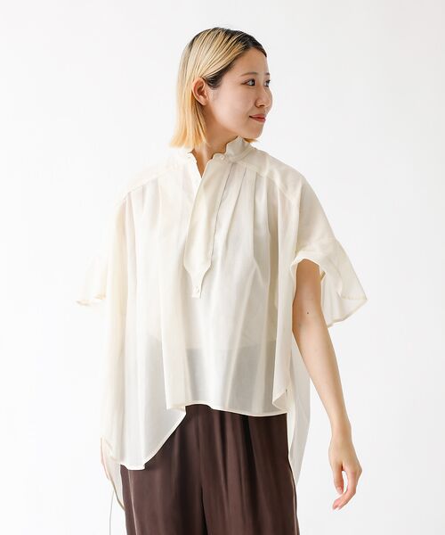 DESIGNWORKS / デザインワークス シャツ・ブラウス | オーガンジーシアーラウンドヘムシャツ | 詳細4