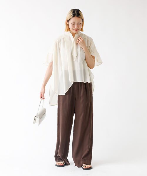 DESIGNWORKS / デザインワークス シャツ・ブラウス | オーガンジーシアーラウンドヘムシャツ | 詳細5