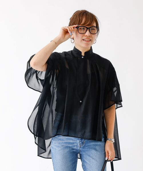 DESIGNWORKS / デザインワークス シャツ・ブラウス | オーガンジーシアーラウンドヘムシャツ | 詳細10