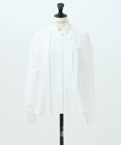 DESIGNWORKS / デザインワークス シャツ・ブラウス | ボウタイ付きフロントプリーツシャツ | 詳細11