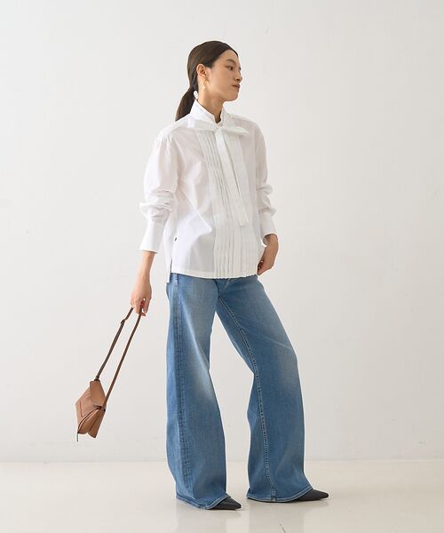 DESIGNWORKS / デザインワークス シャツ・ブラウス | ボウタイ付きフロントプリーツシャツ | 詳細9