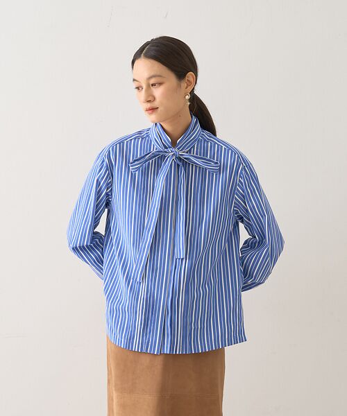 DESIGNWORKS / デザインワークス シャツ・ブラウス | ボウタイ付きフロントプリーツシャツ | 詳細13