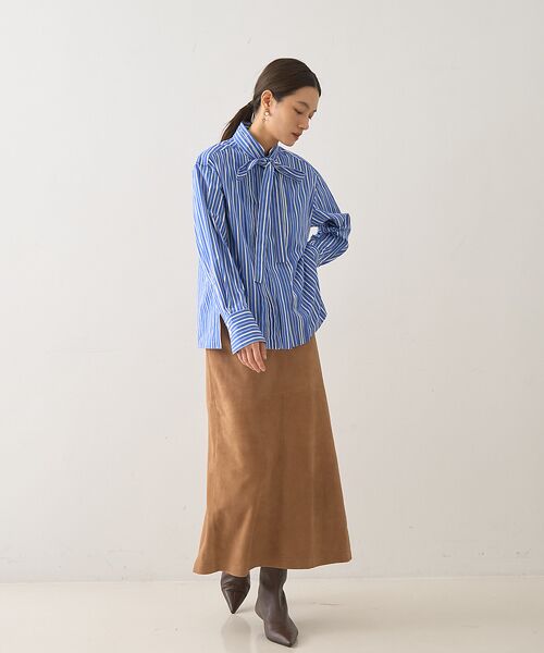 DESIGNWORKS / デザインワークス シャツ・ブラウス | ボウタイ付きフロントプリーツシャツ | 詳細18