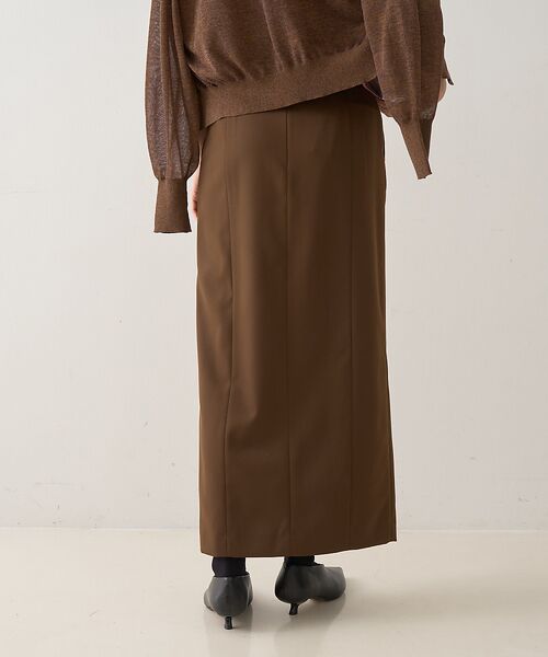 DESIGNWORKS / デザインワークス ロング・マキシ丈スカート | フロントスリット切替えベルテッドロングスカート | 詳細3