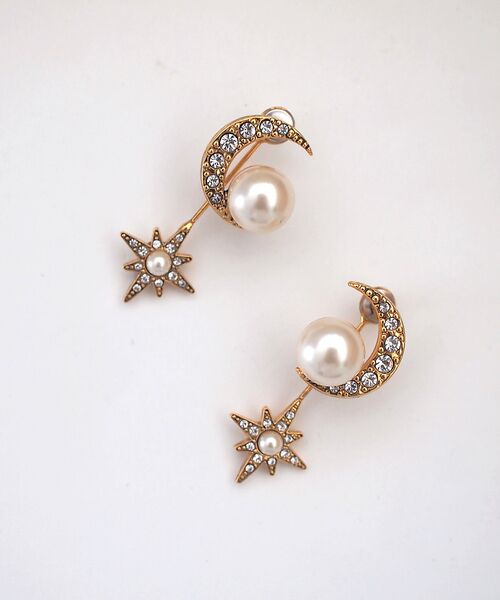 DESIGNWORKS / デザインワークス ピアス・イヤリング | 【ADER.bijoux/アデルビジュー】 STAR moon perce　ピア | 詳細1