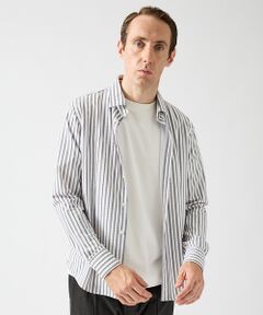 ◎美品 DESIGNWORKS カノコ ストライプ シャツ【46】メンズ コットン100% ボーダー デザインワークス