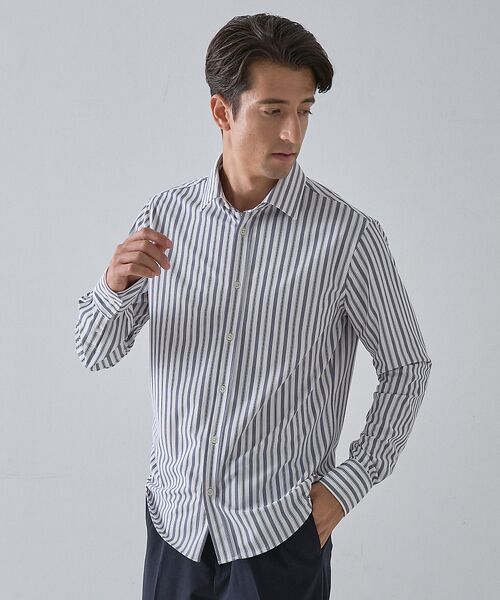 DESIGNWORKS/デザインワークス 【定番 / 25AW】36ゲージカノコ ジャージー シャツ ストライプ 44 DESIGNWORKS/デザインワークス 【定番 / 25AW】36ゲージカノコ ジャージー シャツ ストライプ 44