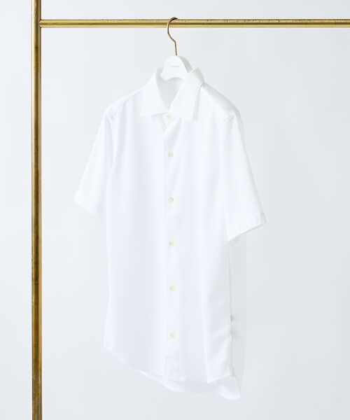 DESIGNWORKS/デザインワークス 【速乾性】ワンピースワイドカラー 半袖シャツ ホワイト 46 DESIGNWORKS/デザインワークス 【速乾性】ワンピースワイドカラー 半袖シャツ ホワイト 46