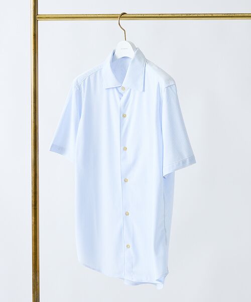 DESIGNWORKS/デザインワークス 【速乾性】ワンピースワイドカラー 半袖シャツ サックスブルー 44 DESIGNWORKS/デザインワークス 【速乾性】ワンピースワイドカラー 半袖シャツ サックスブルー 44