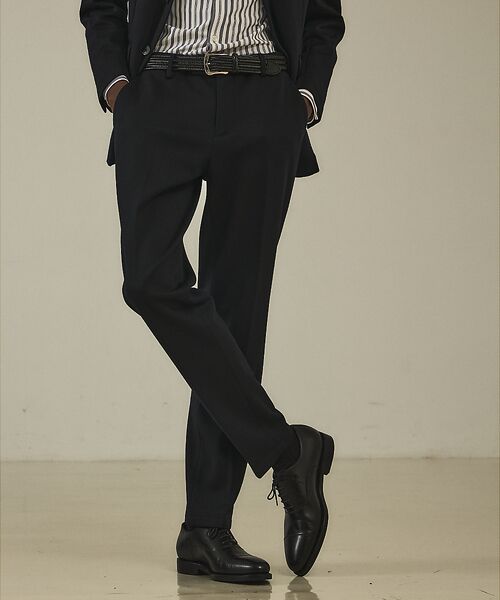 DESIGNWORKS / デザインワークス スラックス・ドレスパンツ | 【セットアップ対応】ダブルジャガード ジャージ パンツ/スラックス | 詳細11