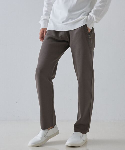 DESIGNWORKS / デザインワークス パンツ | 【セットアップ対応】ミラノリブニット ドライバーズパンツ(ブラウン)