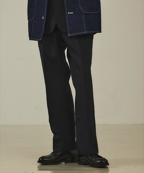 DESIGNWORKS / デザインワークス パンツ | 【セットアップ対応】ワイドテーパード ユーロドレス トラウザーズ/パンツ(ダークネイビー)