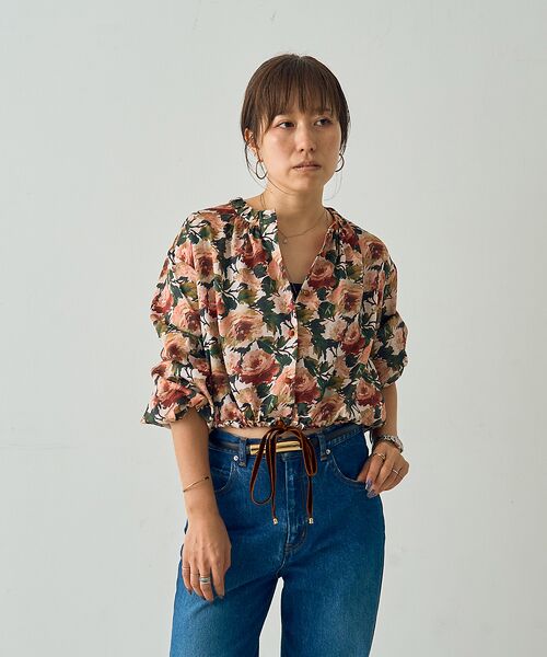 DESIGNWORKS / デザインワークス シャツ・ブラウス | 【セットアップ対応】【BEAUVET/ボーヴェット 】フラワープリントショートブ | 詳細10