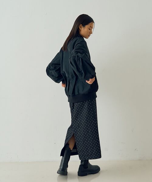 DESIGNWORKS / デザインワークス ブルゾン | 【BEAUVET /ボーヴェット】レースコンビブライトタフタブルゾン | 詳細11