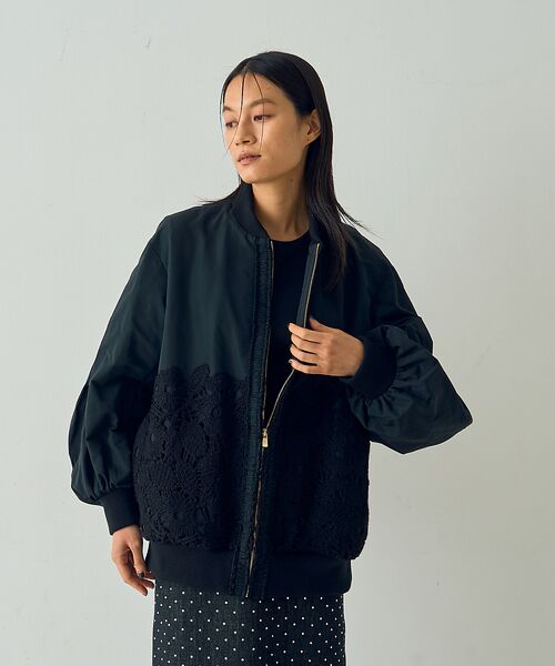 DESIGNWORKS / デザインワークス ブルゾン | 【BEAUVET /ボーヴェット】レースコンビブライトタフタブルゾン | 詳細19