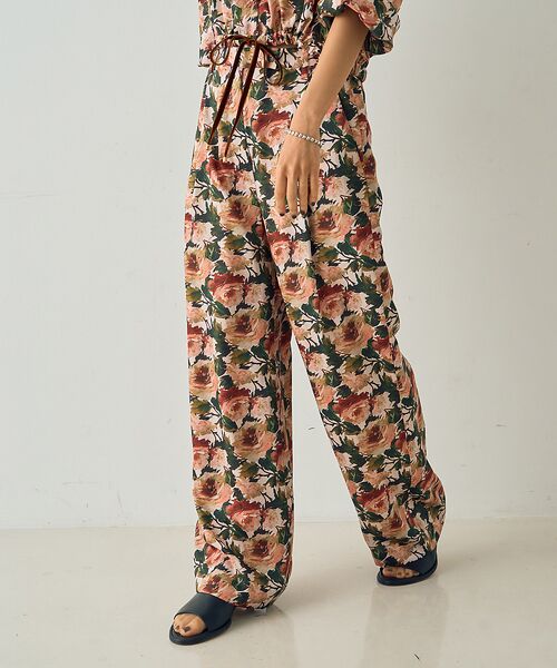 DESIGNWORKS / デザインワークス パンツ | 【セットアップ対応】【BEAUVET/ボーヴェット 】フラワープリントワイドパン | 詳細1