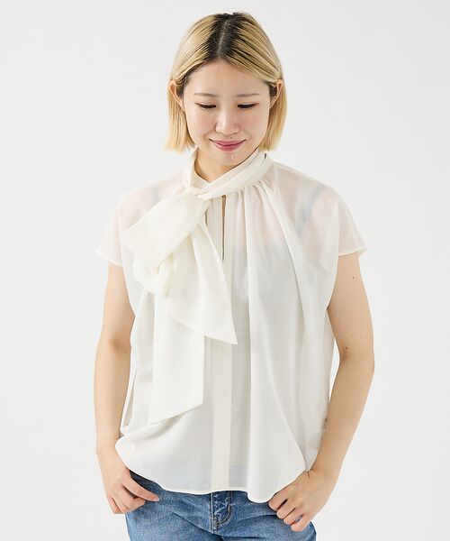 DESIGNWORKS / デザインワークス シャツ・ブラウス | シアーボイルボウタイブラウス | 詳細3