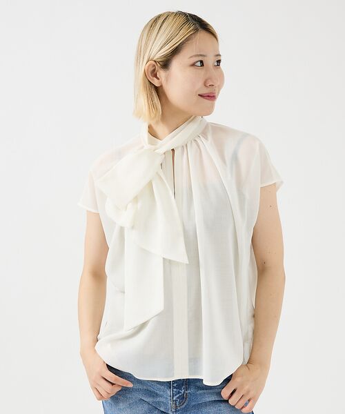 DESIGNWORKS / デザインワークス シャツ・ブラウス | シアーボイルボウタイブラウス | 詳細4