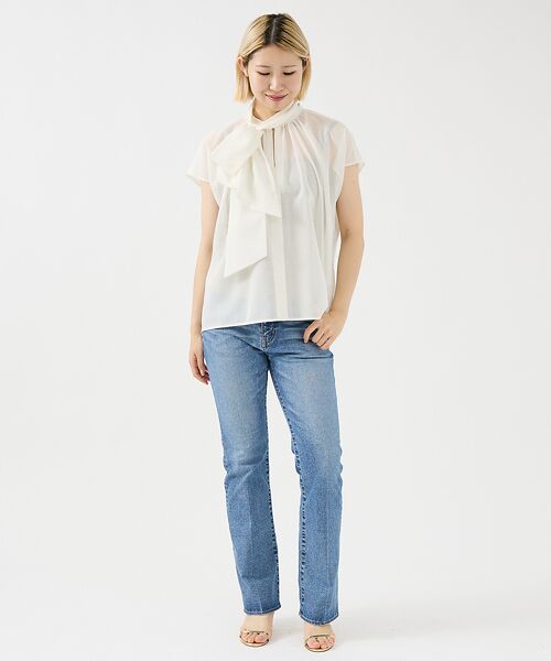 DESIGNWORKS / デザインワークス シャツ・ブラウス | シアーボイルボウタイブラウス | 詳細6