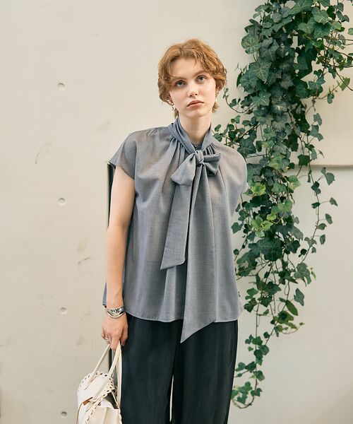 DESIGNWORKS / デザインワークス シャツ・ブラウス | シアーボイルボウタイブラウス | 詳細10
