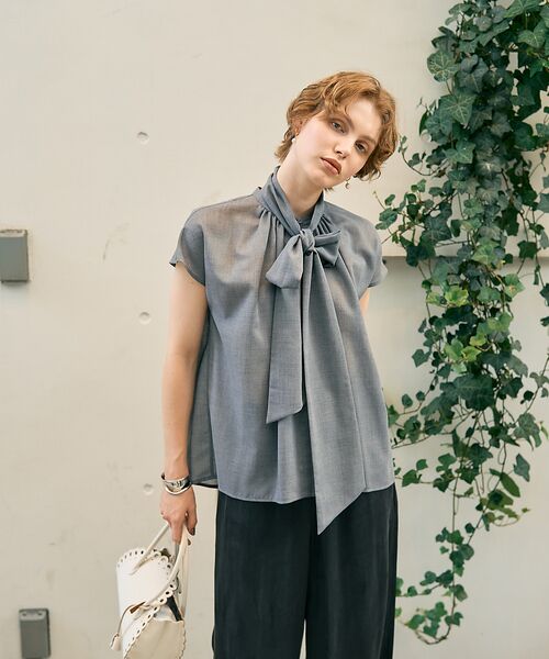 DESIGNWORKS / デザインワークス シャツ・ブラウス | シアーボイルボウタイブラウス | 詳細11